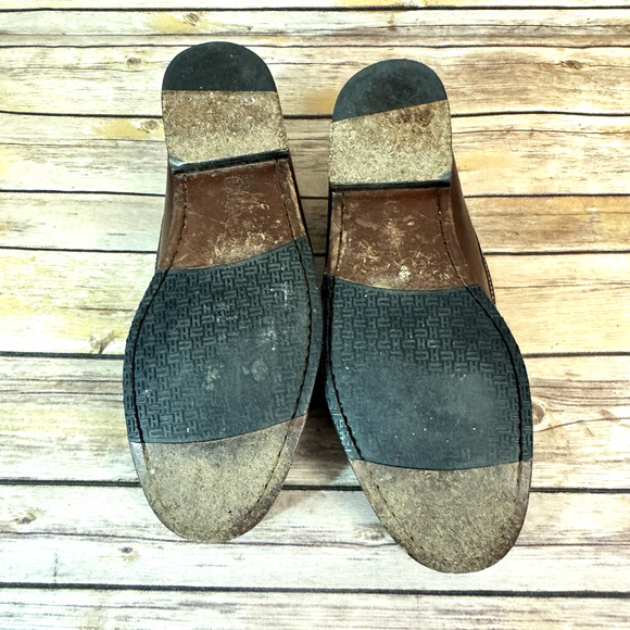 Cole Haan Mens Brown Leather Slip On Fringed Tassled Preppy Loafer Shoes 10.5D - Picture 7 of 7